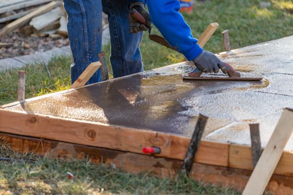 Patio Slab Construction in Avon